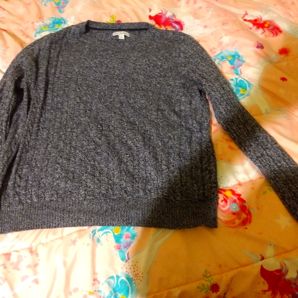A Navy Blue and White Kim Rogers Sweater
